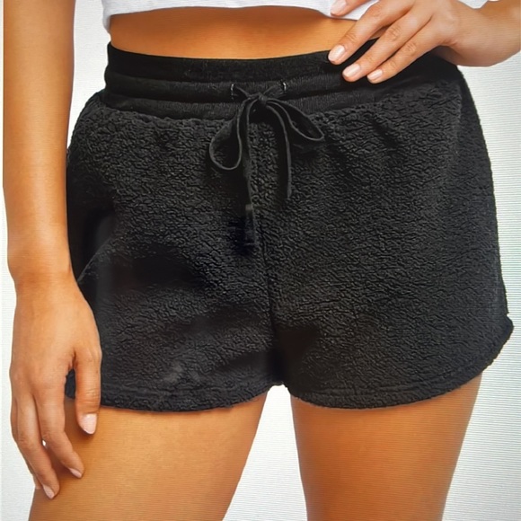 Sundown by splendid playa womens fleece drawstring casual shorts. Black XL NWT - Picture 6 of 6